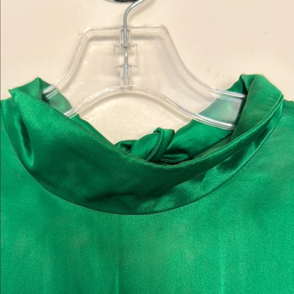 NWT- Silk Saloni The Fleur Dress in Green, Sz 10 - Picture 9 of 17